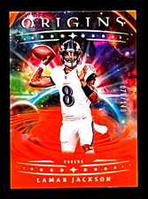 Lamar Jackson 2025 Panini Origins Orange Parallel 76/149 Baltimore Ravens #69
