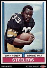 1974 Topps #13 John Fuqua Steelers Morgan St 6.5 - EX/MT+