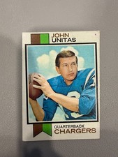 1973 Topps Football Card John Unitas # 455 San Diego Chargers HOF