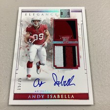 2019 Panini Impeccable Elegance 15/25 Andy Isabella #138 Rookie Auto RC