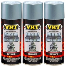VHT Paint VHTSP403 (3-PACK); Engine Metallic 11oz Titanium Silver Blue 650°F