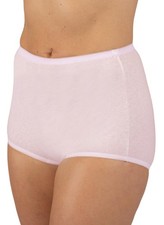 Dixie Belle Women's Cotton Full Brief Panties 3-Pack, US Size 10, Pink, Regular