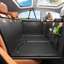 MYJAQI Back Seat Extender for Dogs Waterproof Dog Car Cover with Hard Bottom