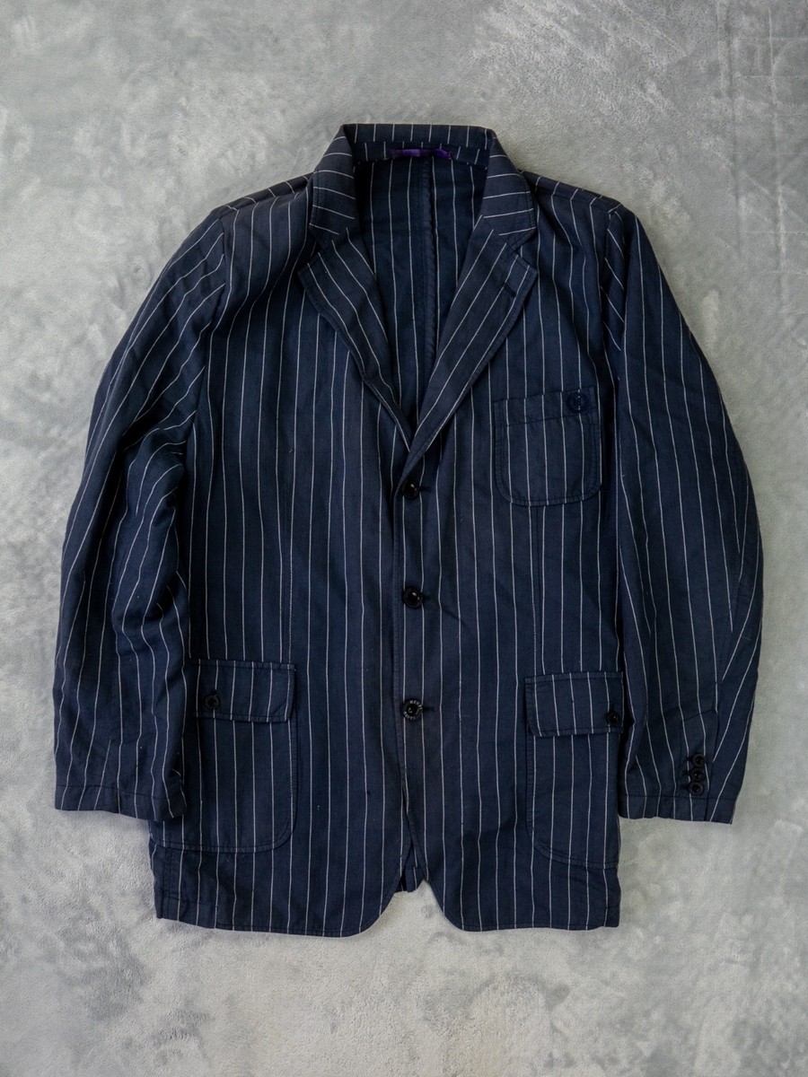 Henri Lloyd Blazer Jacket Men's Large Navy White Striped Vintage