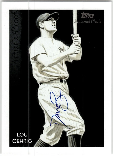 2010 Topps Chicle Lou Gehrig / Jason Davies Artist Signatures #/50 #NCSS-LG
