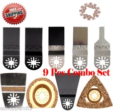 9+adapter Oscillating MultiTool Saw Blade For Rockwell Sonicrafter RK5107K Worx 