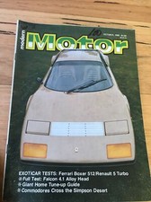 Motor Car magazine OCT 1980 FERRARI BOXER 5 TURBO GEMINI FALCON 4.1 JAGUAR 131