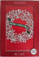 Image Arts Christmas Cards Wreath 16 pack *NEW*