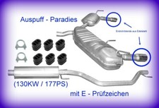 Abgasanlage für Opel Vectra C 3.0 V6 CDTi Caravan 177PS Endrohre Edelstahl + Kit