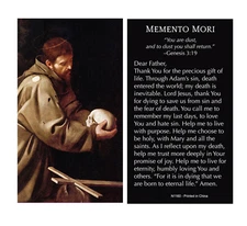 (2copies) Cardstock Memento Mori "And to Dust You Shall Return" Holy Prayer Card