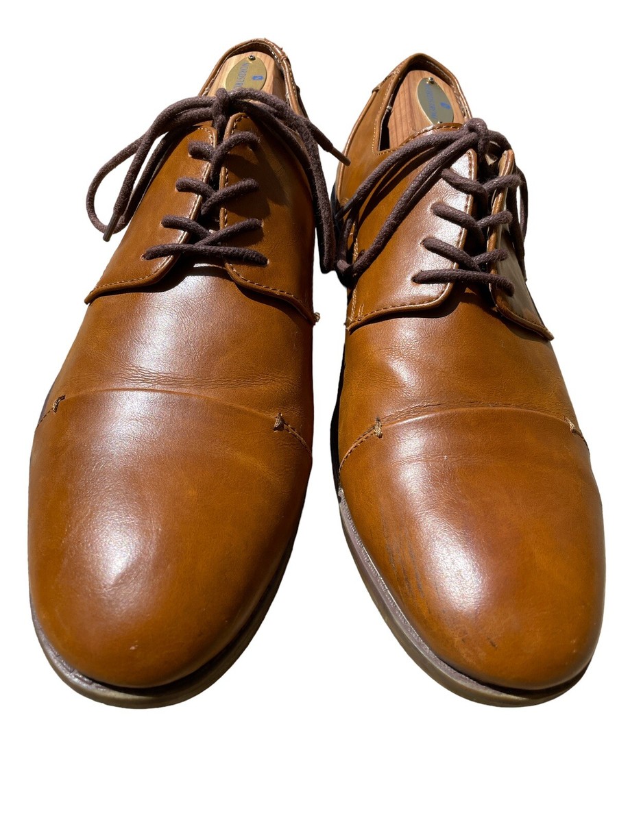 MEN's Apt 9 Memory Foam Brown Dress Shoes Size 9 | eBay
