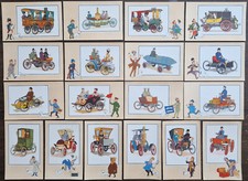 L'automobile dalle origini al 1900, 44 schede, Hergè, Tintin, Shell, 1963