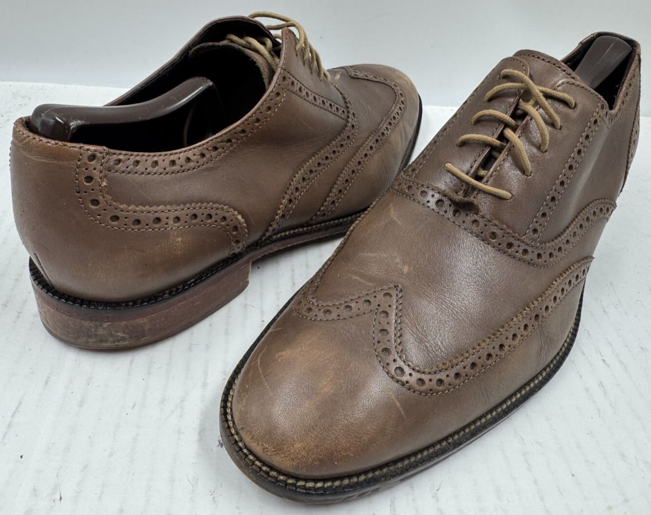 SAOLA Scarpe eleganti uomo Cole Haan 12 Oxford marroni punta tonda punta alare C11564
