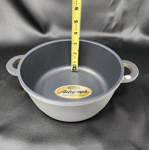 NIB Berndes 2.5 Quart Nonstick Dutch Oven Silver w Glass Lid NEW Handle Covers - Picture 8 of 24