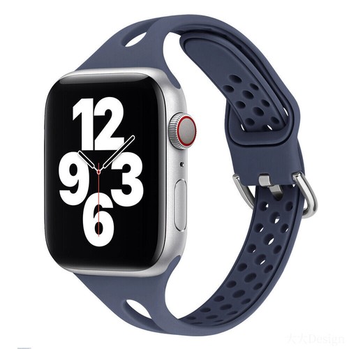 Slim Silicone Sport Wrist Band Strap For Apple Watch Series 10 9 8 7 6 5 4 3 SE - Picture 14 of 21