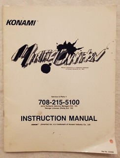 Original Konami Martial Champion Arcade Game Instruction Manual