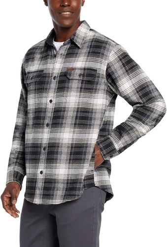 Orvis Men’s Flannel Long Sleeve Shirt Spread Collar - Picture 17 of 20