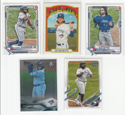 2021 Bowman Bo Bichette Toronto Blue Jays 5 Card Lot