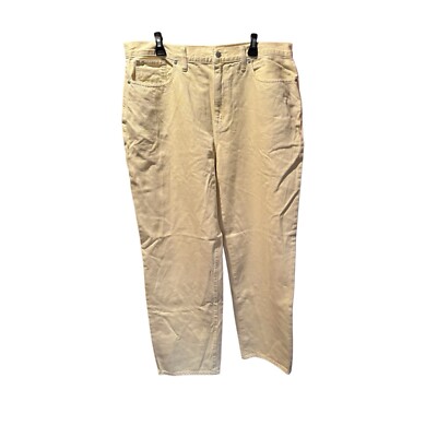 Madewell Baggy Straight Jeans Garment Dyed Edition Yellow Size 32