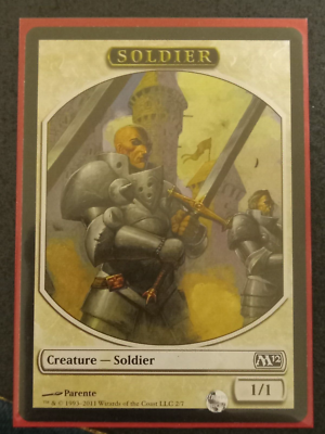 MTG Magic 2012 Soldier Token Card MTG Magic 2012 Soldier Token Card