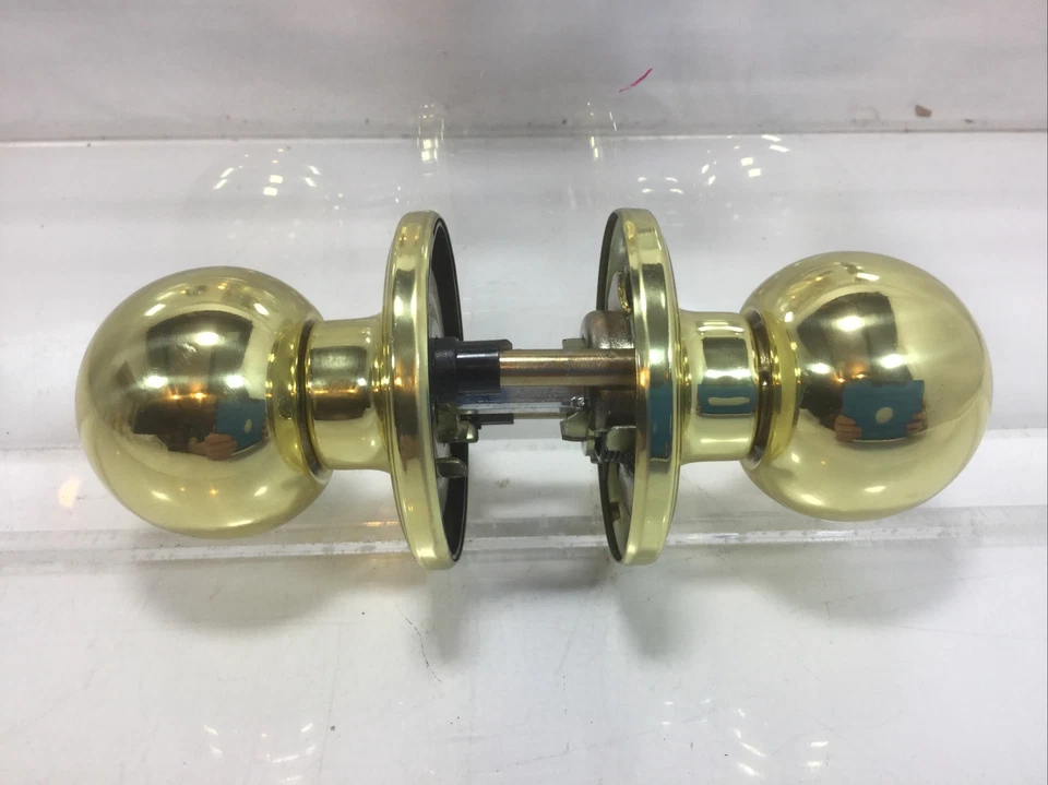 Perilla de puerta de paso de bola Copper Creek BK2020PB, latón pulido e14-21 Foto 2 de 4