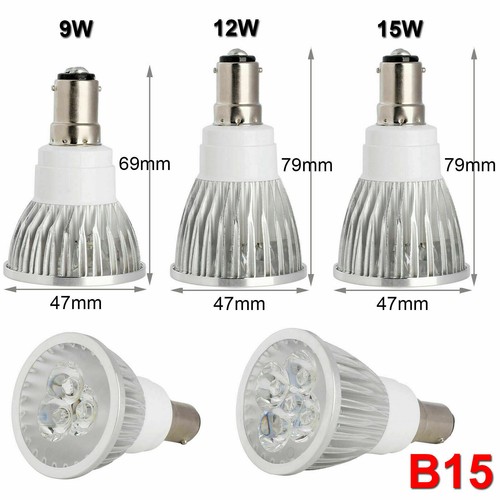 Dimmable LED Bulbs Spotlight GU10/MR16/E27/E14/E12/B15/GU5.3 9/12/15W Home Lamps - Picture 4 of 47