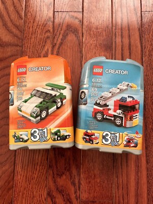 NEW LEGO Creator Mini Sports Car 6910 Mini Fire Rescue 6911 SEALED!  673419165198|