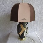 Golf Bag Umbrella Shade Table Lamp Bar 70s 33 inch Tall Glenlivet Scotch Brown — photo 4