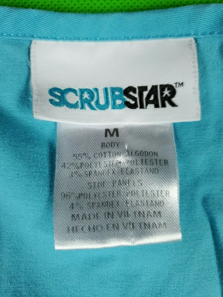 SB scrubs turquoise women's 2 pocket scrub top size M - Image 2 of 4