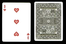 1 x playing card Theory11 High Victorian - 3 of Hearts ZT 39