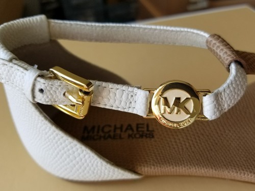 TANGAS MICHAEL KORS BRIDGET ICÓNICAS COCO LAGARTO MK LOGOTIPO DORADO ME ENCANTAN ZAPATOS - Imagen 3 de 15