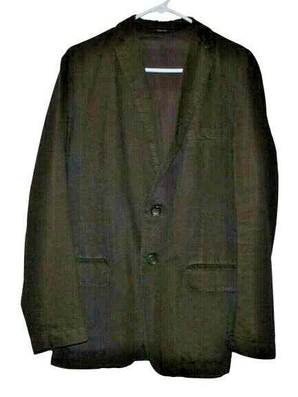 ERMENEGILDO ZEGNA Z Brown LINEN COTTON Tinto in Capo Blazer