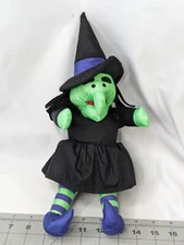 Nylon Witch Plush Black Green Purple 14 Inch Silver International Stuffed Toy