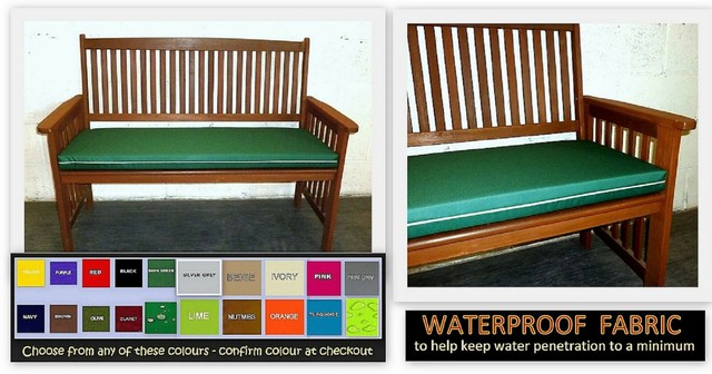 2 Seater Bench Cushion Waterproof Fabric Garden Furniture Beige Piping 112cm X44 For - 2 Seater Outdoor Seat Cushion 2 Seater Bench Cushion Waterproof Fabric Garden Furniture Beige Piping 112cm X44 For - 2 Seater Outdoor Seat Cushion
