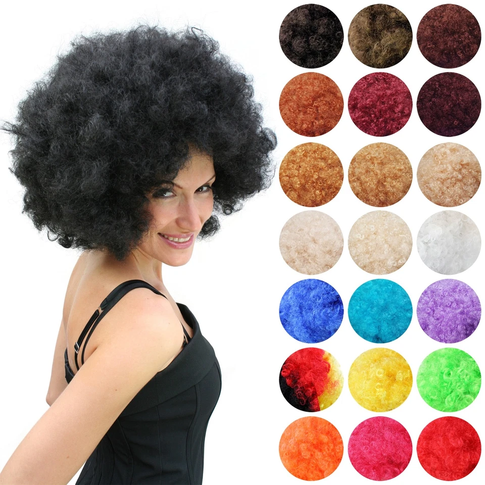 WIG ME UP Afro-Perücke 70er 80er Jahre Motto Party Disco Afroperücke Herren Damen Unisex