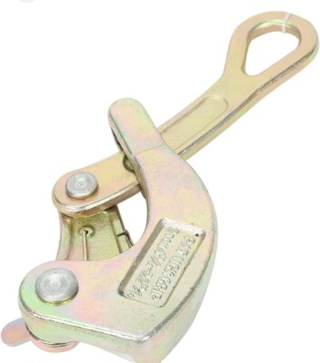 2T Cable Grip Wire Grip Puller 24cm Steel for Wire Rope Cable(Gold) 1PCS