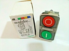Schneider Electric ZB4 BW7A3741 Green/Red Illuminated Double-Headed Pushbutton