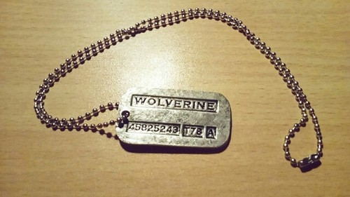 X-Men Origins Wolverines Dog Tag ID Collar Marvel X Men Logan Joyas colgantes - Imagen 9 de 9