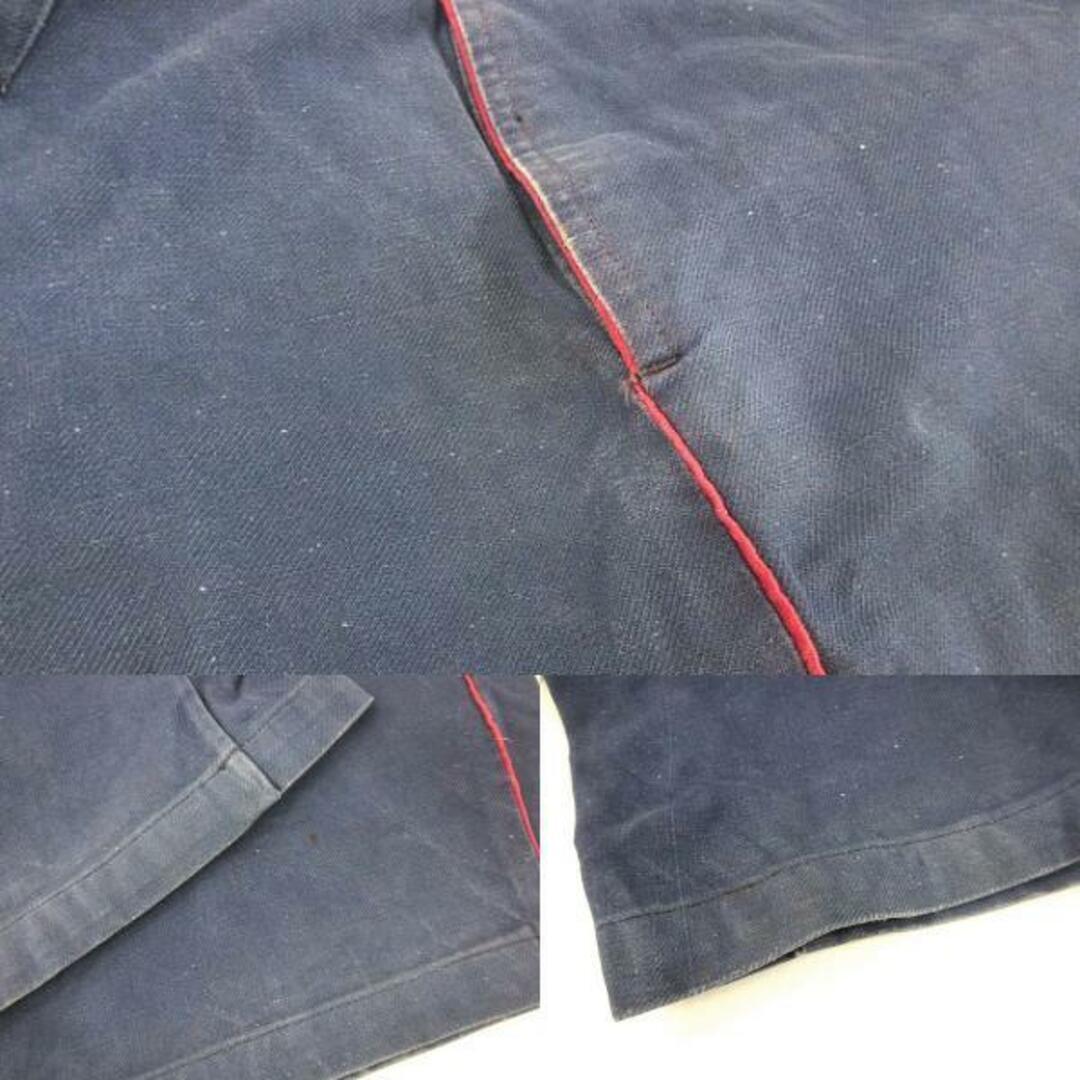 Vintage 30s 40s French Fireman Pants Cotton Linen Indigo Vintage 30s 40s French Fireman Pants Cotton Linen Indigo