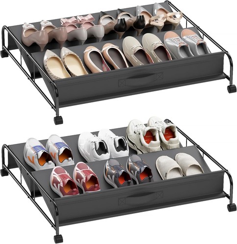 Under Bed Shoe Storage with Wheels Storage Container for Shoes Space Saving USA - Picture 19 of 26