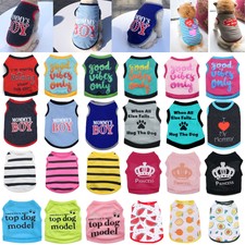 Cute Pet Cat Clothes Summer Puppy T Shirt Clothing Small Dogs Chihuahua Vest  