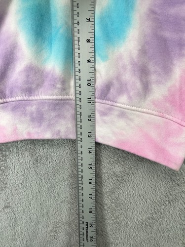 Girls Hoodies Medium 10 Sugar & Jade Blue Bullseye Tie Dye Cropped Sweatshirt - Picture 8 of 9