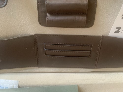 Savaage Solo Brown Vegan Leather Briefcase Portfolio Presto Lock New - Picture 7 of 24