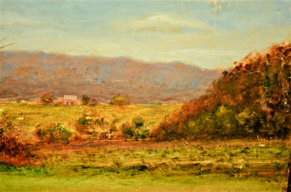ARTURO GARCIA Original Signed Vintage Farm House Hudson Landscape Oil Painting - Image 3 of 4