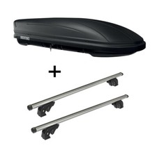 Dachbox MAA400L matt+Dachträger VDPLION2 für für VW Sharan 7M1B 5Türer 03-09