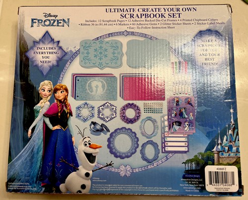 Disney Frozen Scrapbook - Ultimate Create Your Own Scrapbook set Ribbon Gems New - Picture 2 of 2