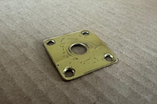 Gibson Vintage 1978 Gold Jack Plate Les Paul ES SG 1976 1977 1979 1970's - Picture 2 of 4