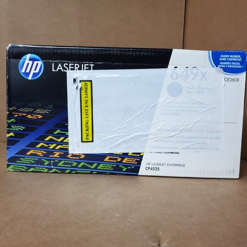 Original HP 649X schwarz CE260X Tonerkassette mit hoher Kapazität Original-Zubehör-Hersteller neu VERSIEGELT