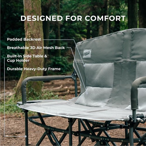Heavy Duty Portable Folding Camping Chair for Adults with Padded | for Outdoo... - Picture 4 of 7