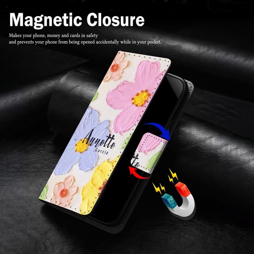 Flower Phone Case Leather Cover For Google Pixel 9 Pro XL 8 8A 9 9A Personalised - Picture 48 of 89